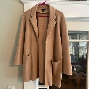 Two medium size sweater blazers, tan and black. Excellent condition,
